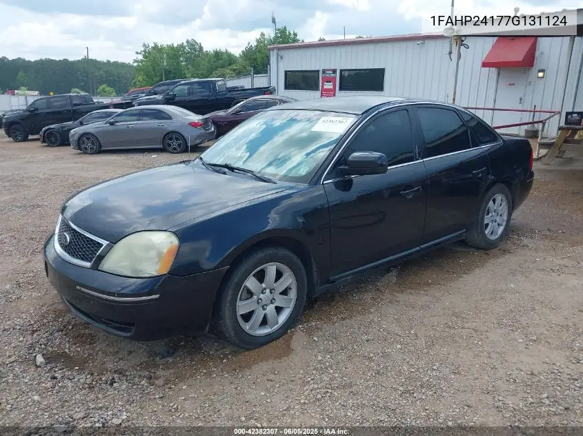 2007 Ford Five Hundred Sel VIN: 1FAHP24177G131124 Lot: 42382307