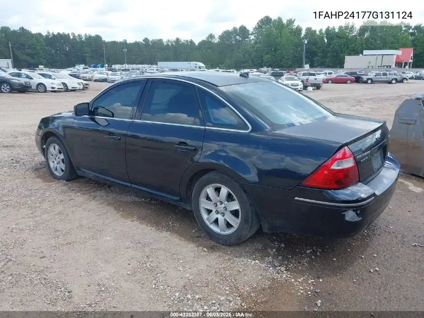 2007 Ford Five Hundred Sel VIN: 1FAHP24177G131124 Lot: 42382307