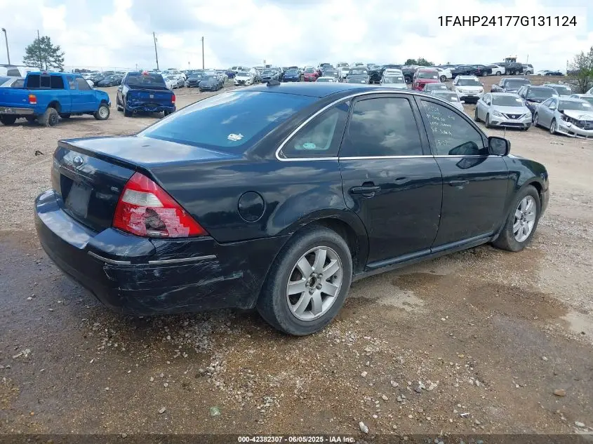 2007 Ford Five Hundred Sel VIN: 1FAHP24177G131124 Lot: 42382307