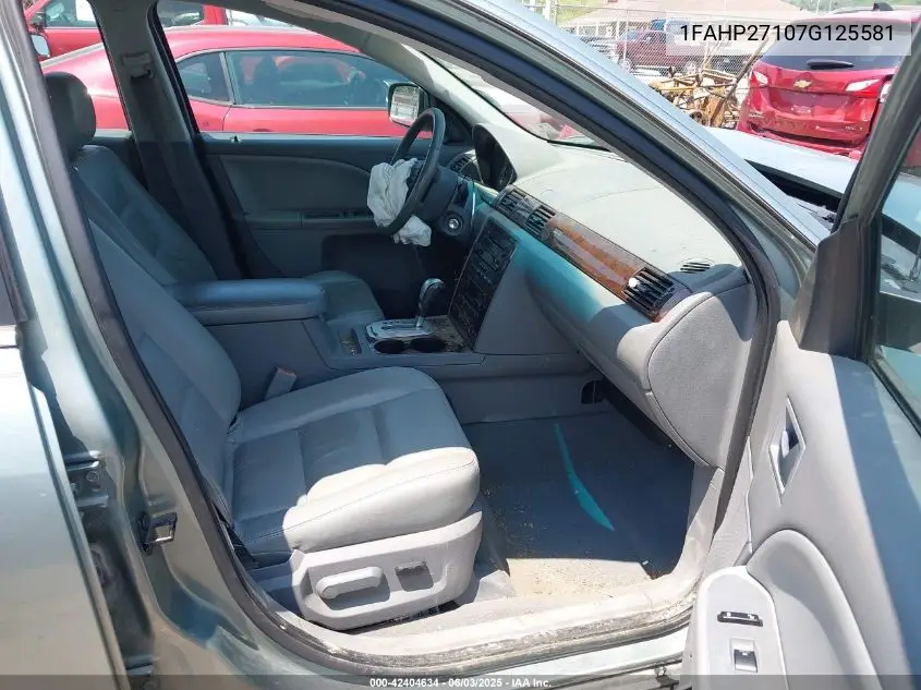 2007 Ford Five Hundred Sel VIN: 1FAHP27107G125581 Lot: 42404634