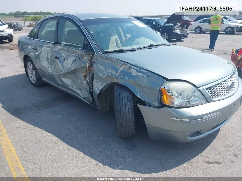 2007 Ford Five Hundred Sel VIN: 1FAHP24117G158061 Lot: 42429458