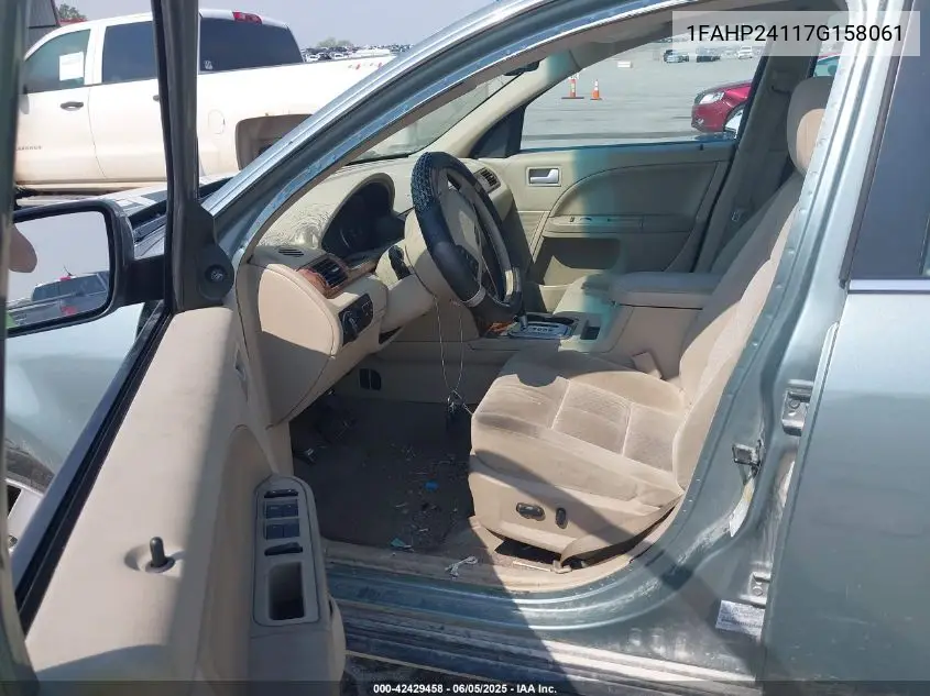 2007 Ford Five Hundred Sel VIN: 1FAHP24117G158061 Lot: 42429458