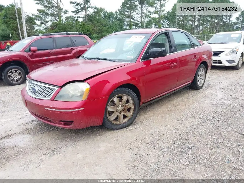 2007 Ford Five Hundred Sel VIN: 1FAHP24147G154232 Lot: 42447288