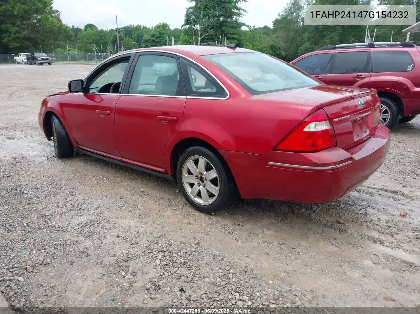 2007 Ford Five Hundred Sel VIN: 1FAHP24147G154232 Lot: 42447288