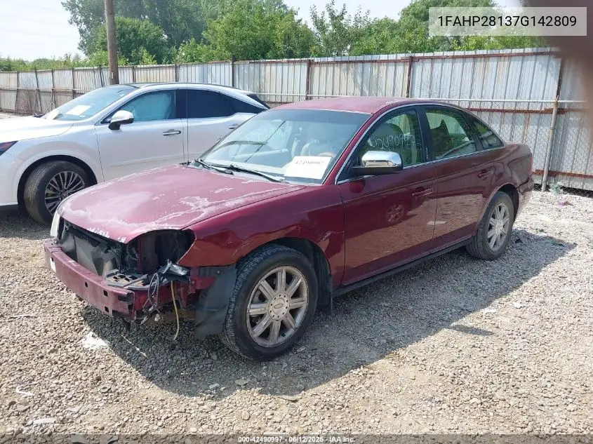 2007 Ford Five Hundred Limited VIN: 1FAHP28137G142809 Lot: 42490997