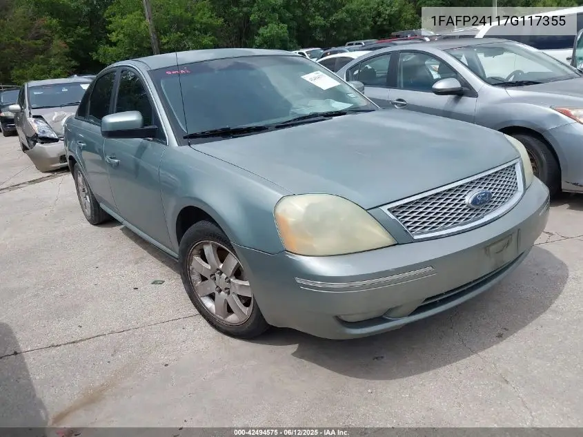 2007 Ford Five Hundred Sel VIN: 1FAFP24117G117355 Lot: 42494575