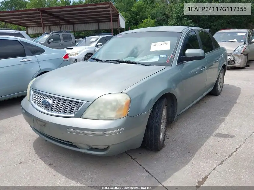2007 Ford Five Hundred Sel VIN: 1FAFP24117G117355 Lot: 42494575