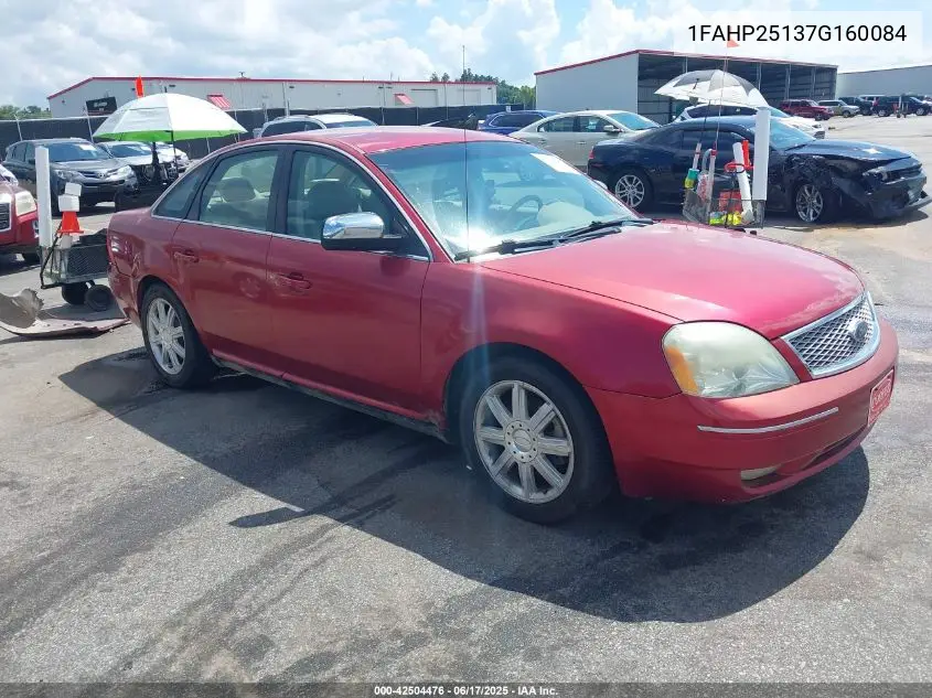2007 Ford Five Hundred Limited VIN: 1FAHP25137G160084 Lot: 42504476