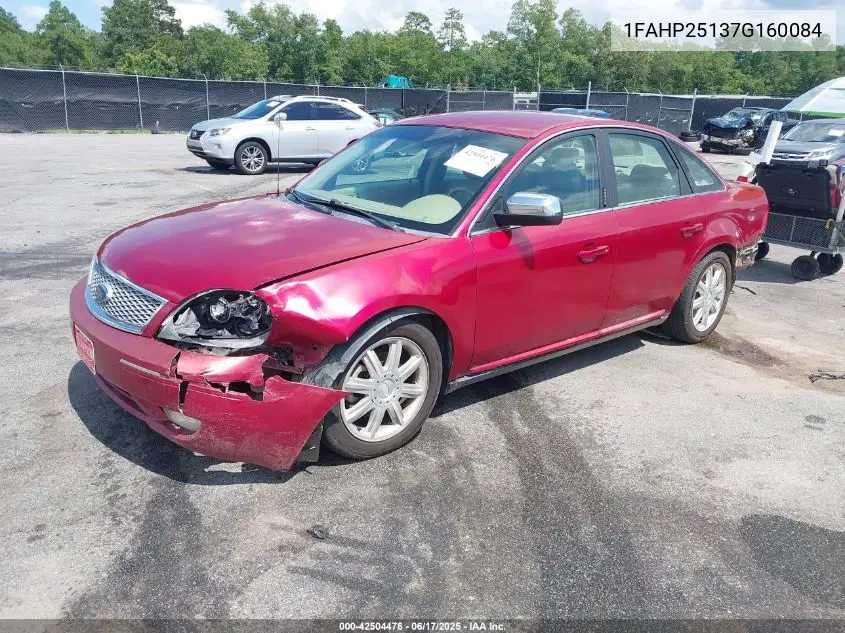 2007 Ford Five Hundred Limited VIN: 1FAHP25137G160084 Lot: 42504476