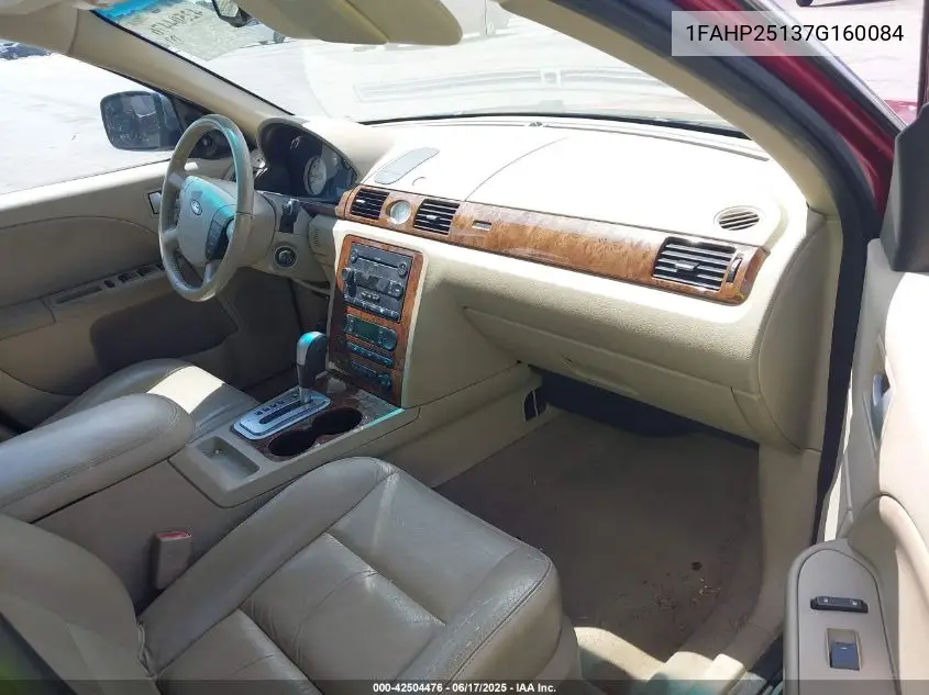 2007 Ford Five Hundred Limited VIN: 1FAHP25137G160084 Lot: 42504476