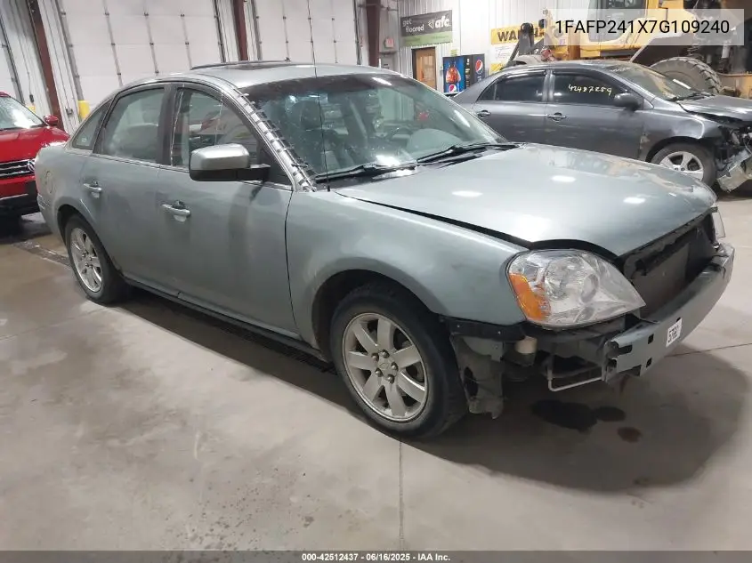 2007 Ford Five Hundred Sel VIN: 1FAFP241X7G109240 Lot: 42512437