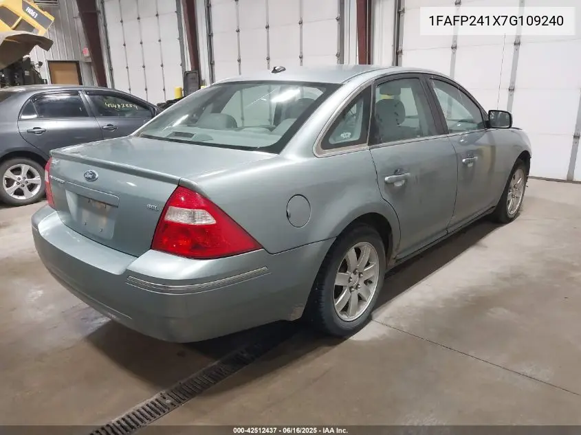 2007 Ford Five Hundred Sel VIN: 1FAFP241X7G109240 Lot: 42512437