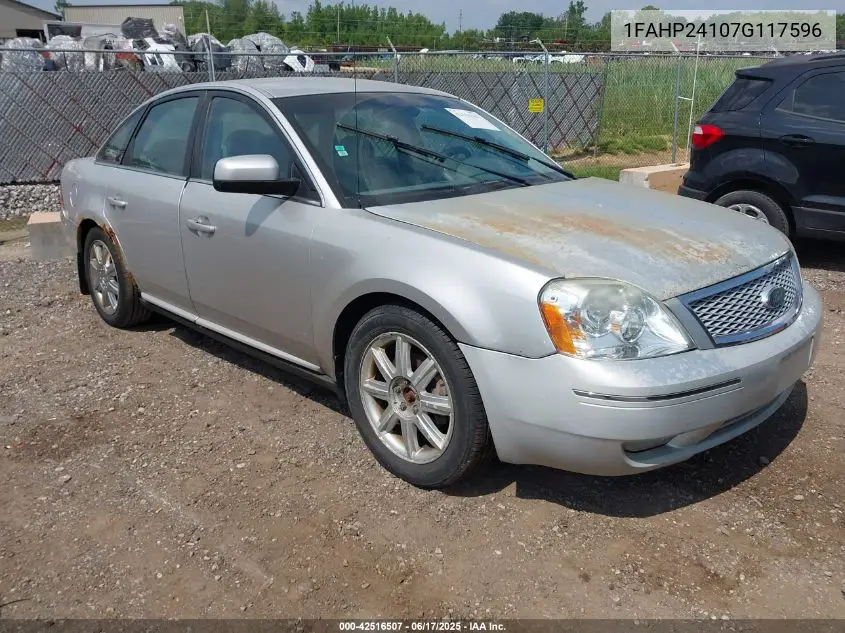 2007 Ford Five Hundred Sel VIN: 1FAHP24107G117596 Lot: 42516507