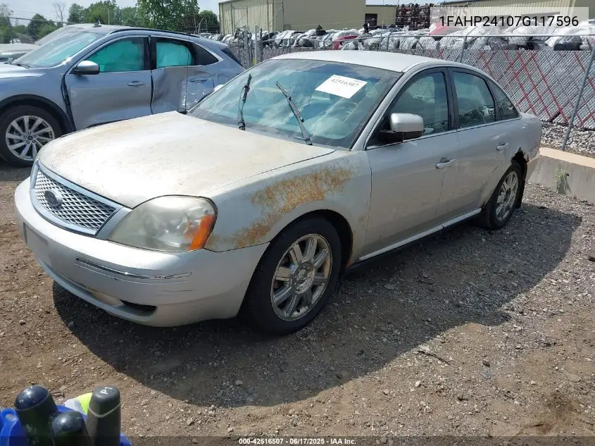 2007 Ford Five Hundred Sel VIN: 1FAHP24107G117596 Lot: 42516507
