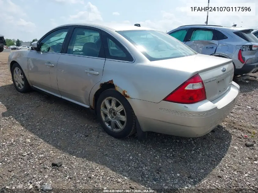 2007 Ford Five Hundred Sel VIN: 1FAHP24107G117596 Lot: 42516507