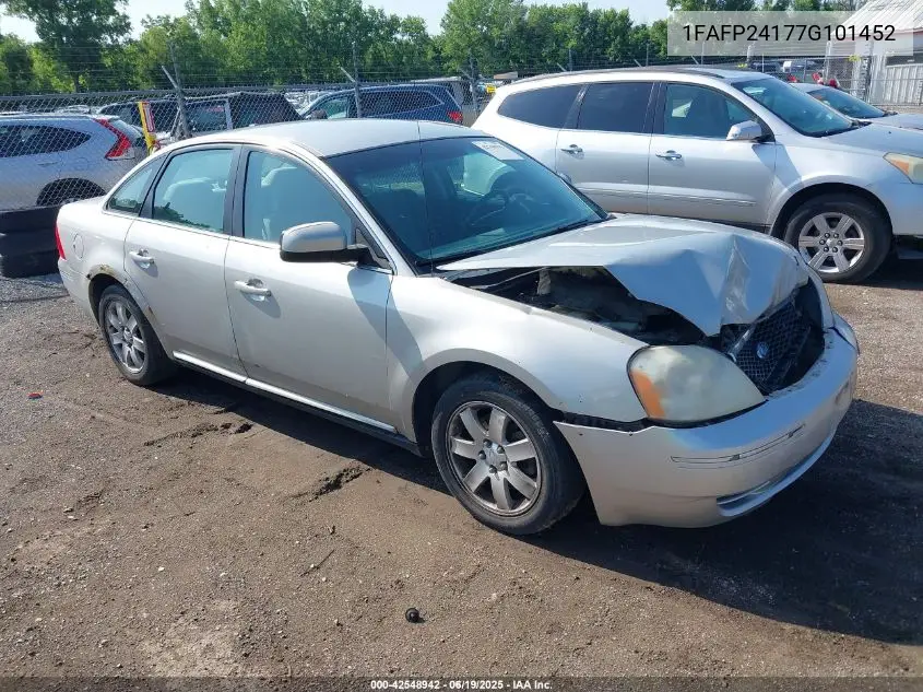 2007 Ford Five Hundred Sel VIN: 1FAFP24177G101452 Lot: 42548942