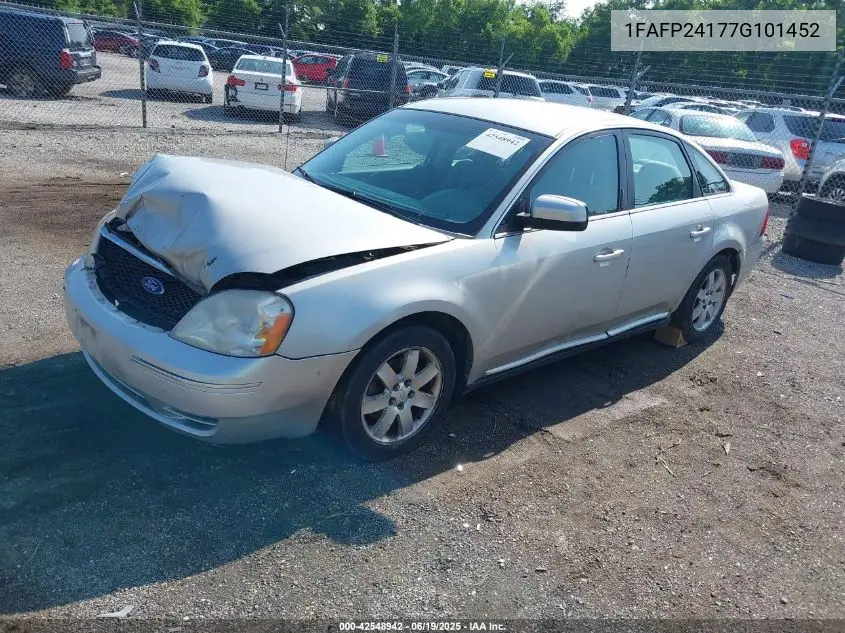 2007 Ford Five Hundred Sel VIN: 1FAFP24177G101452 Lot: 42548942