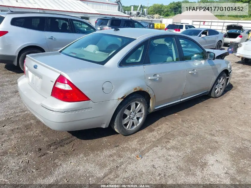2007 Ford Five Hundred Sel VIN: 1FAFP24177G101452 Lot: 42548942