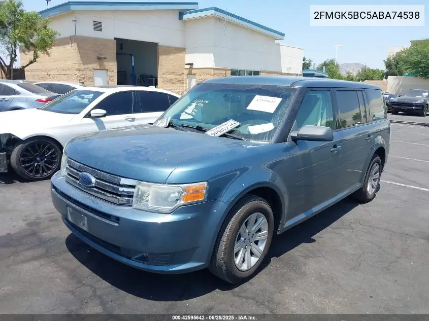2010 Ford Flex Se VIN: 2FMGK5BC5ABA74538 Lot: 42595642