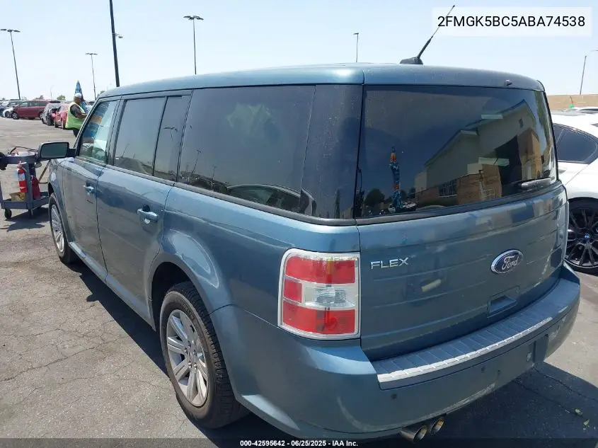 2010 Ford Flex Se VIN: 2FMGK5BC5ABA74538 Lot: 42595642