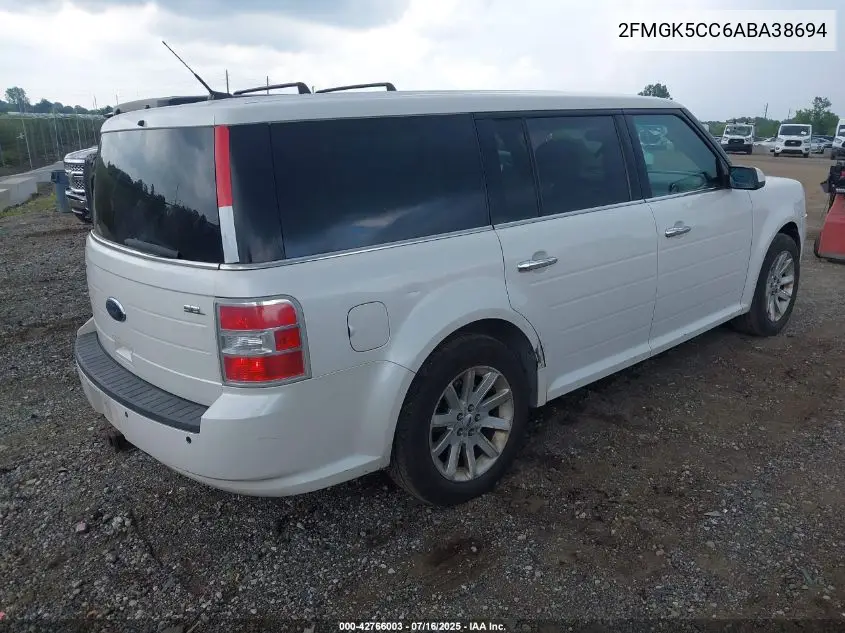 2010 Ford Flex Sel VIN: 2FMGK5CC6ABA38694 Lot: 42766003
