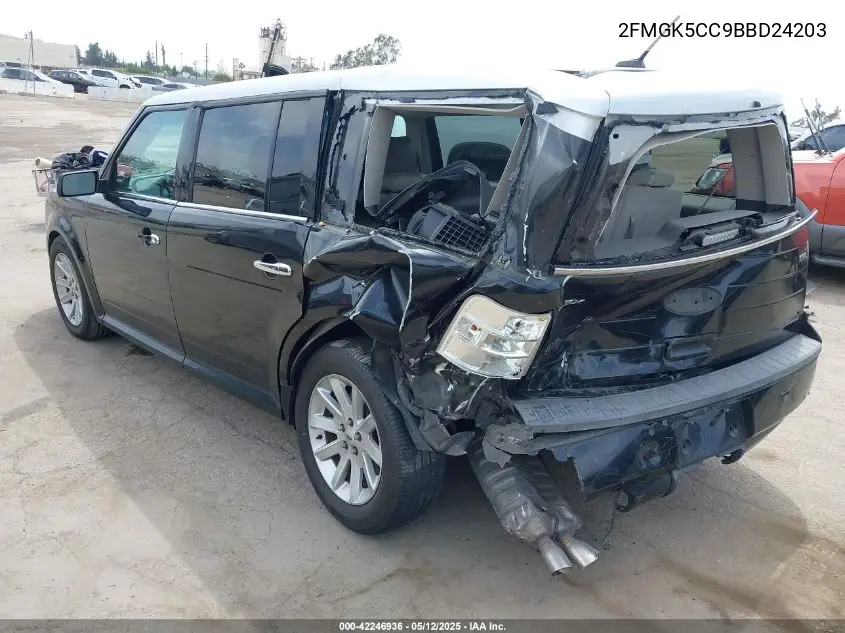 2FMGK5CC9BBD24203 2011 Ford Flex Sel