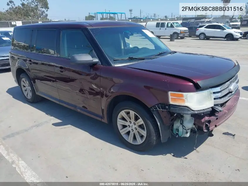 2011 Ford Flex Se VIN: 2FMGK5BC8BBD31516 Lot: 42575515