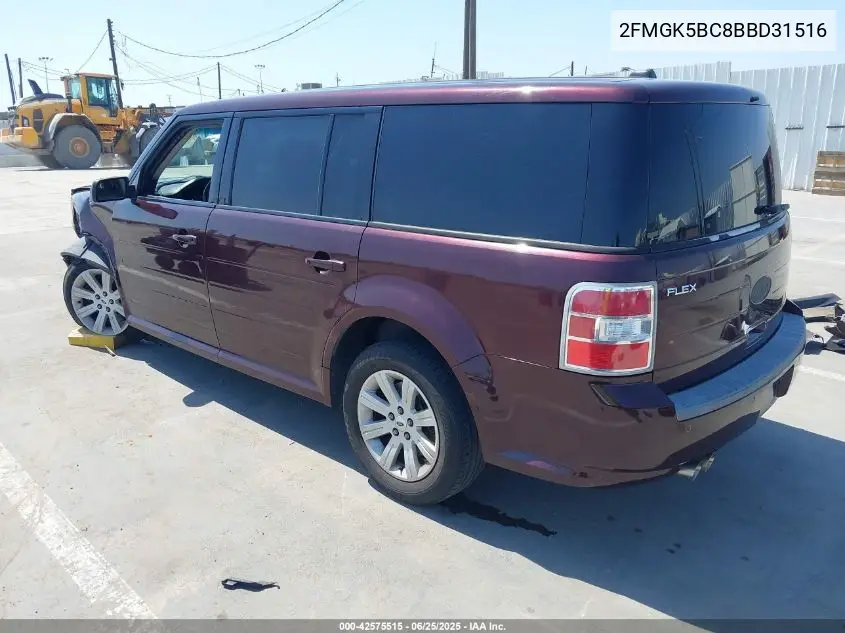 2011 Ford Flex Se VIN: 2FMGK5BC8BBD31516 Lot: 42575515