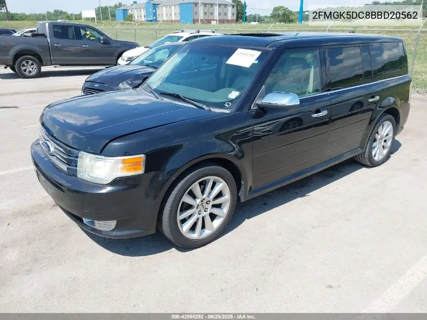 2011 Ford Flex Limited VIN: 2FMGK5DC8BBD20562 Lot: 42595292