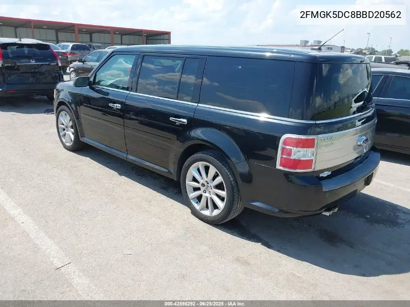 2011 Ford Flex Limited VIN: 2FMGK5DC8BBD20562 Lot: 42595292