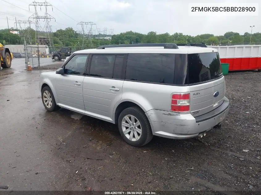 2011 Ford Flex Se VIN: 2FMGK5BC5BBD28900 Lot: 42631971