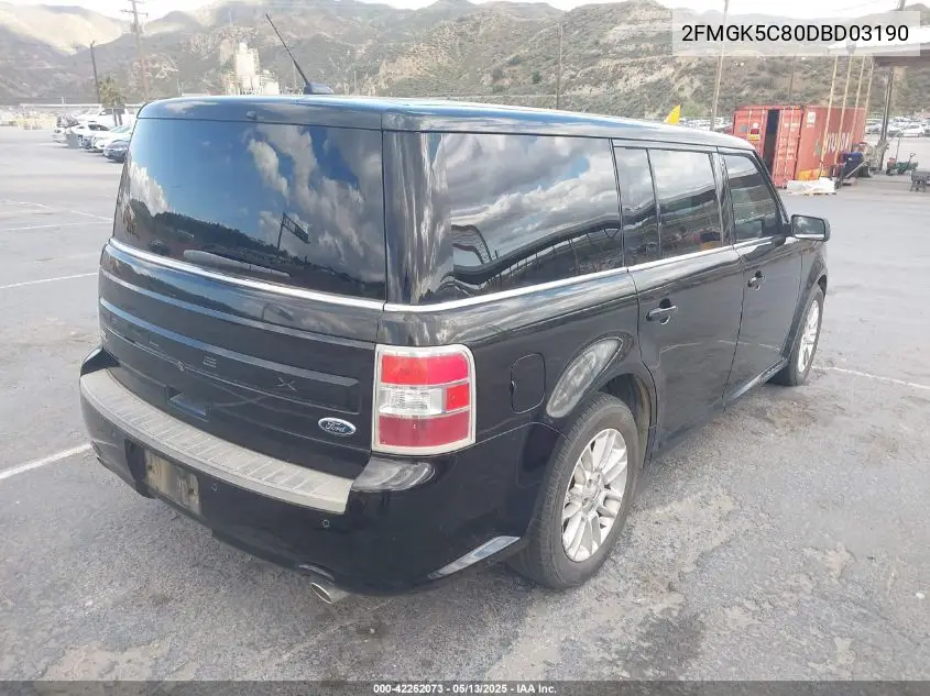 2013 Ford Flex Sel VIN: 2FMGK5C80DBD03190 Lot: 42262073