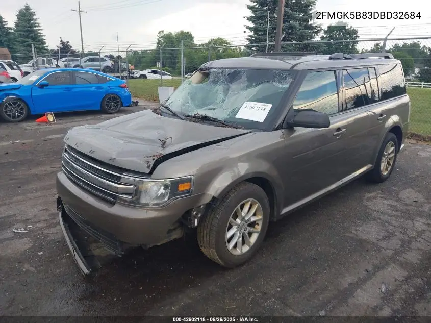 2013 Ford Flex Se VIN: 2FMGK5B83DBD32684 Lot: 42602118