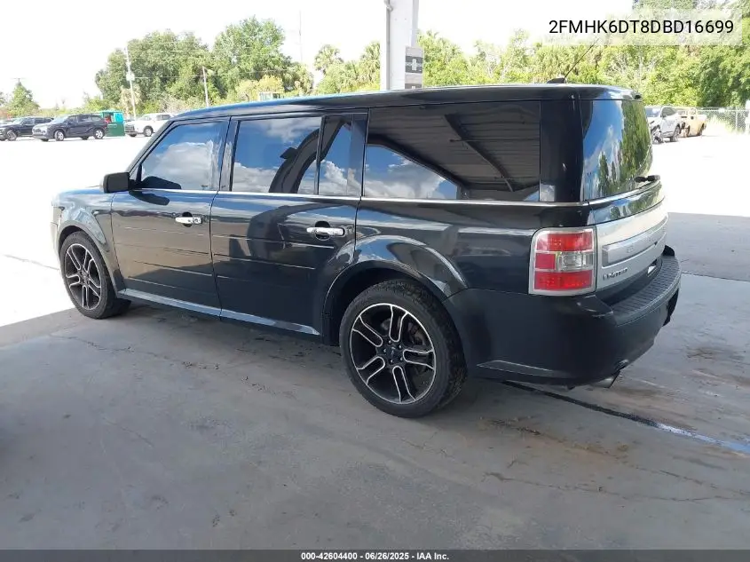 2013 Ford Flex Limited VIN: 2FMHK6DT8DBD16699 Lot: 42604400