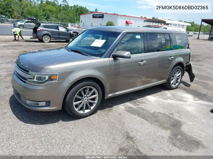 2013 Ford Flex Limited VIN: 2FMGK5D86DBD02365 Lot: 42617947