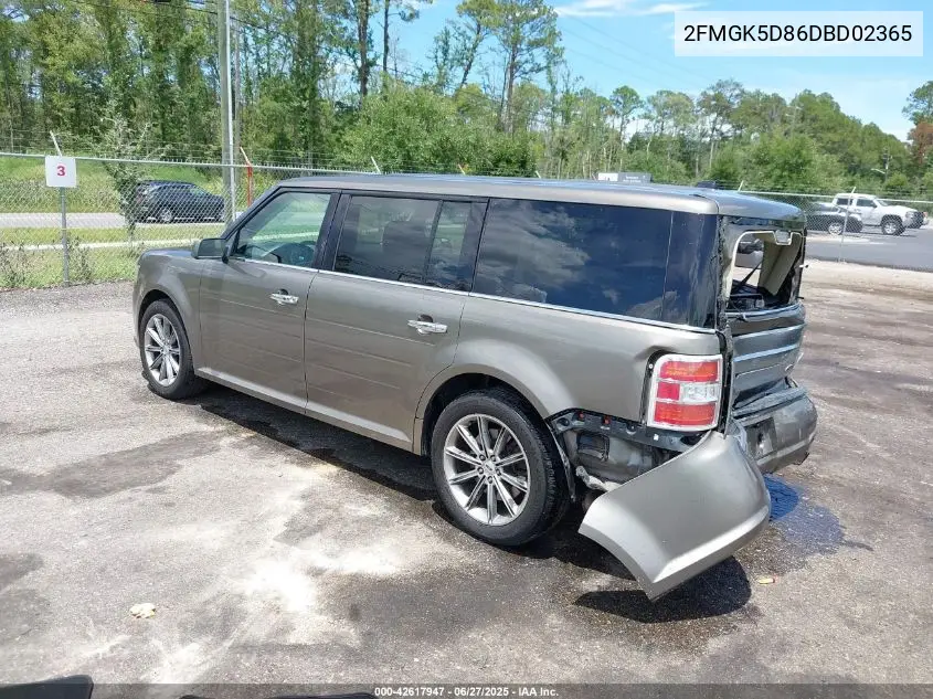 2013 Ford Flex Limited VIN: 2FMGK5D86DBD02365 Lot: 42617947