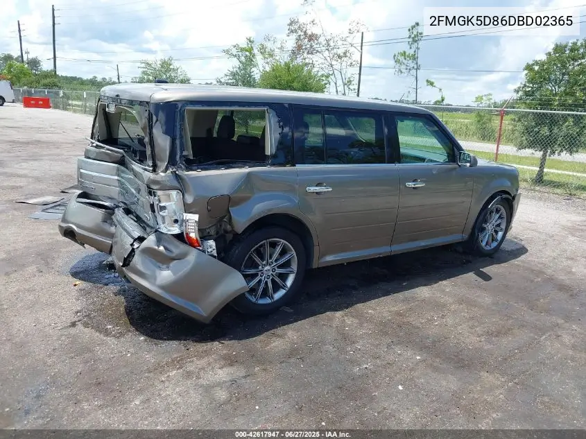 2013 Ford Flex Limited VIN: 2FMGK5D86DBD02365 Lot: 42617947