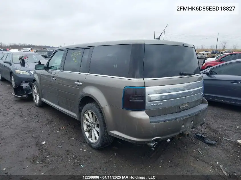 2014 Ford Flex Limited VIN: 2FMHK6D85EBD18827 Lot: 12290806