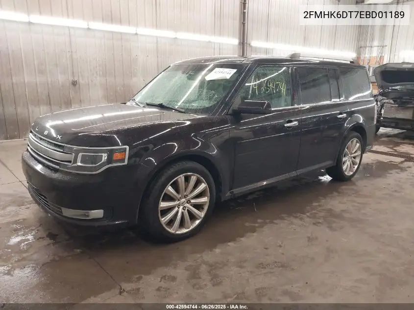 2014 Ford Flex Limited VIN: 2FMHK6DT7EBD01189 Lot: 42594744