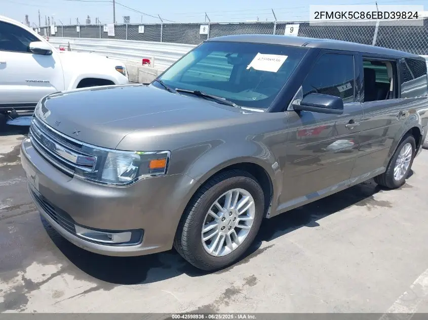 2014 Ford Flex Sel VIN: 2FMGK5C86EBD39824 Lot: 42598936