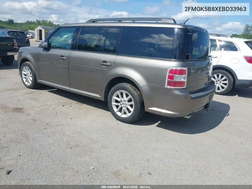 2014 Ford Flex Se VIN: 2FMGK5B8XEBD33963 Lot: 42620849