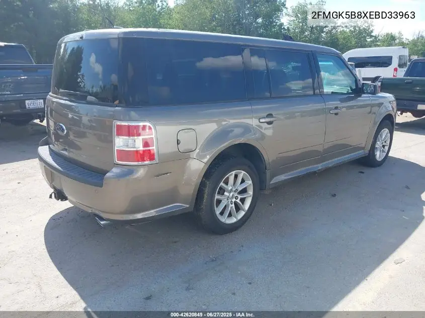 2014 Ford Flex Se VIN: 2FMGK5B8XEBD33963 Lot: 42620849