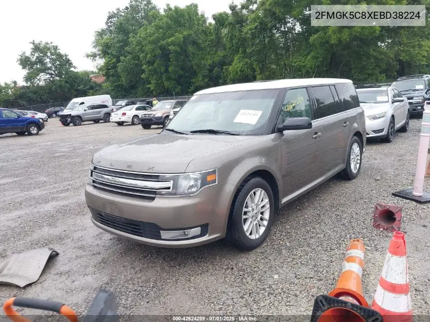 2014 Ford Flex Sel VIN: 2FMGK5C8XEBD38224 Lot: 42624289