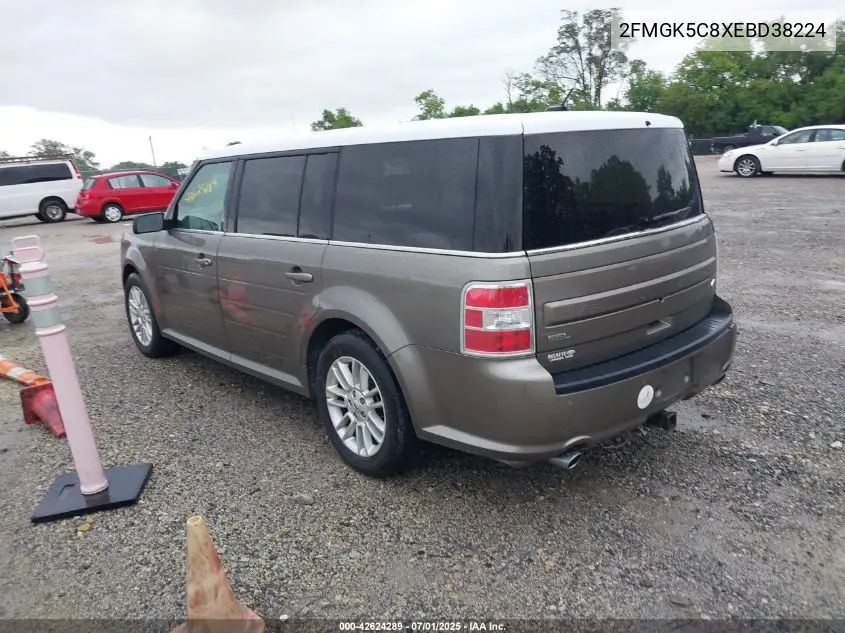 2014 Ford Flex Sel VIN: 2FMGK5C8XEBD38224 Lot: 42624289