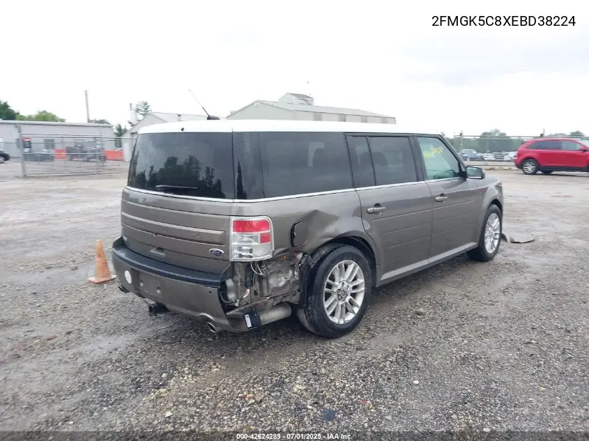 2014 Ford Flex Sel VIN: 2FMGK5C8XEBD38224 Lot: 42624289