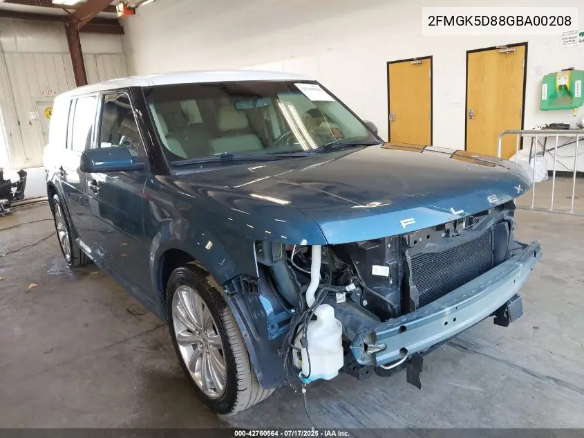 2016 Ford Flex Limited VIN: 2FMGK5D88GBA00208 Lot: 42760564