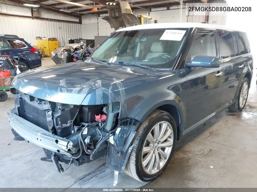 2016 Ford Flex Limited VIN: 2FMGK5D88GBA00208 Lot: 42760564