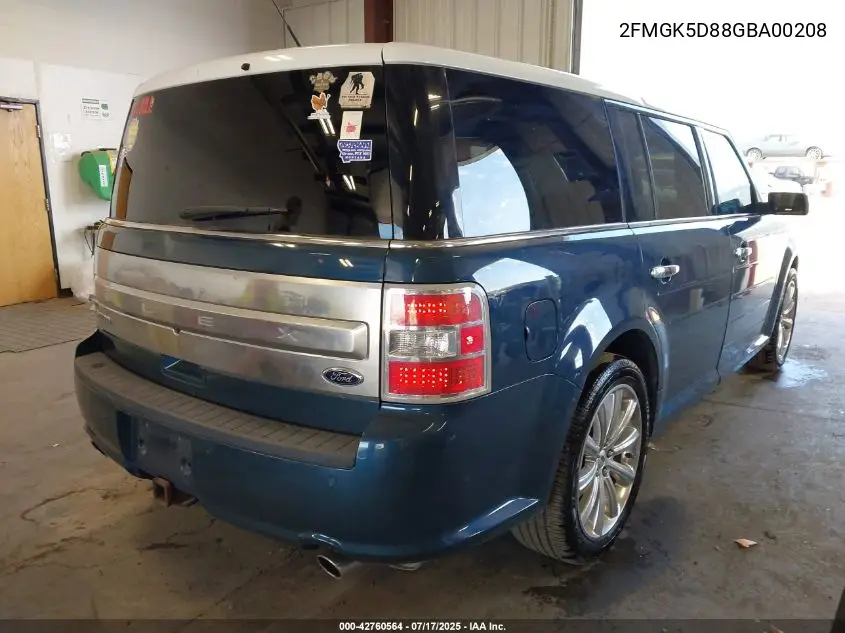2016 Ford Flex Limited VIN: 2FMGK5D88GBA00208 Lot: 42760564