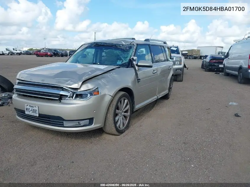 2017 Ford Flex Limited VIN: 2FMGK5D84HBA01700 Lot: 42586390