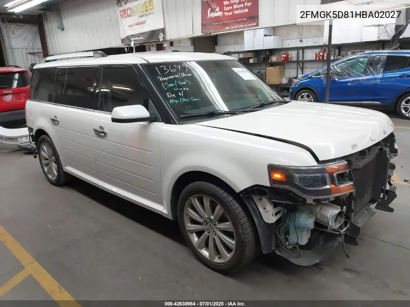 2017 Ford Flex Limited VIN: 2FMGK5D81HBA02027 Lot: 42638984